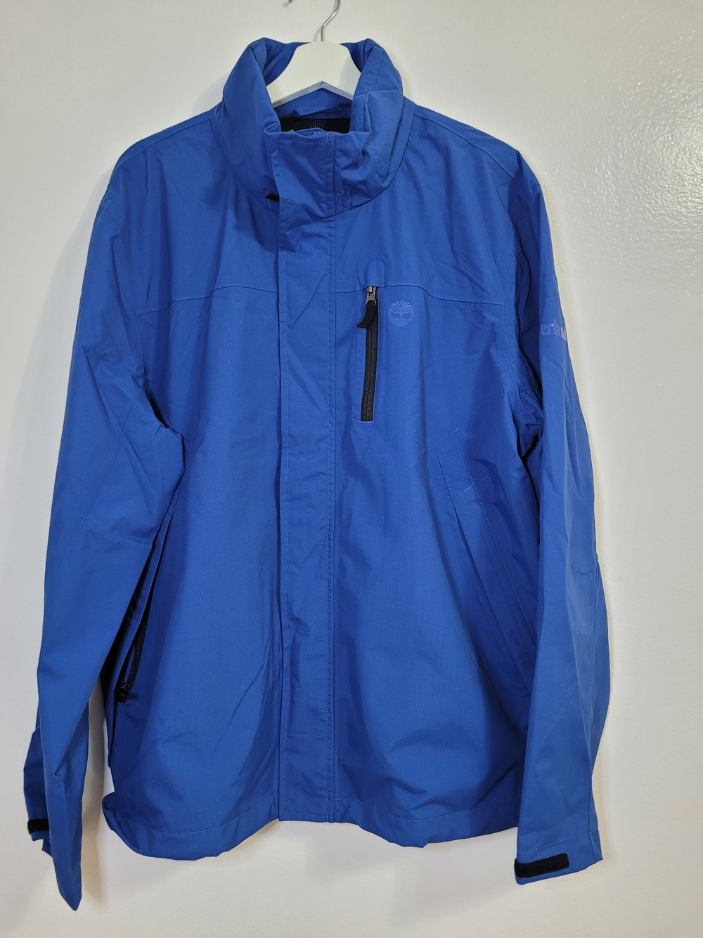 Timberland Men’s Bright Blue Waterproof Rain Jacket Size Large